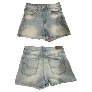 American Eagle AE women’s shorts Light Wash size 10 Hi rise shortie jean blue